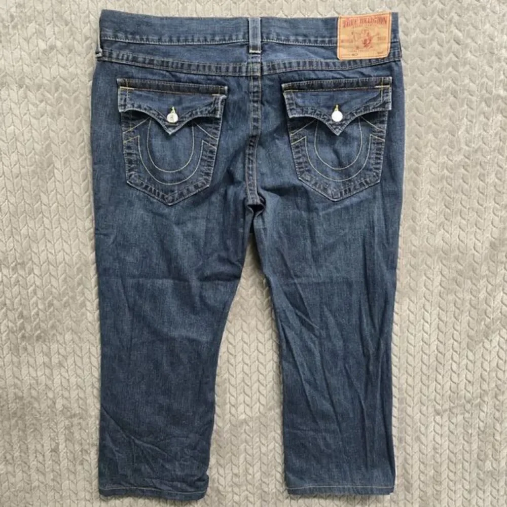 True Religion Jeans Mens Straight Leg Size 40x27 Flap Pockets Billy USA‎